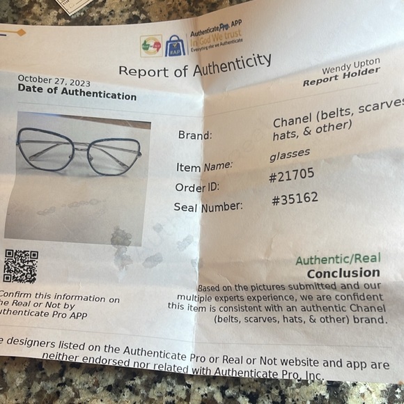 Chanel Blue Readers w/ Authentication Certificate - Picture 10 of 10